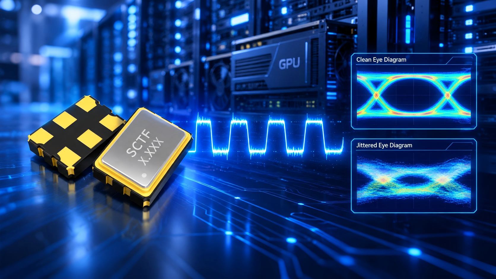AI算力晶振选型：时钟抖动如何影响PCIe/NVLink带宽与算力释放？